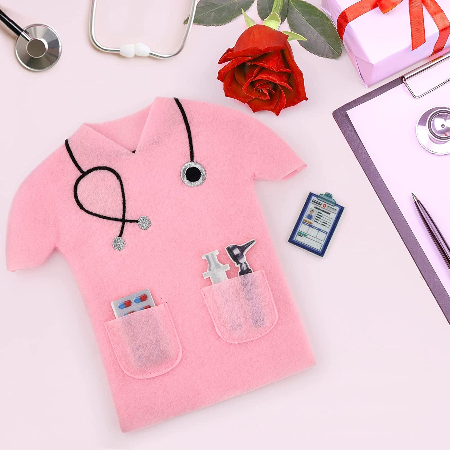 Pink Scrub Wine Bags. Perfect When Gifting Wine!