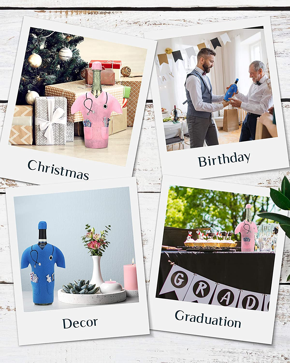 Pink Scrub Wine Bags. Perfect When Gifting Wine!