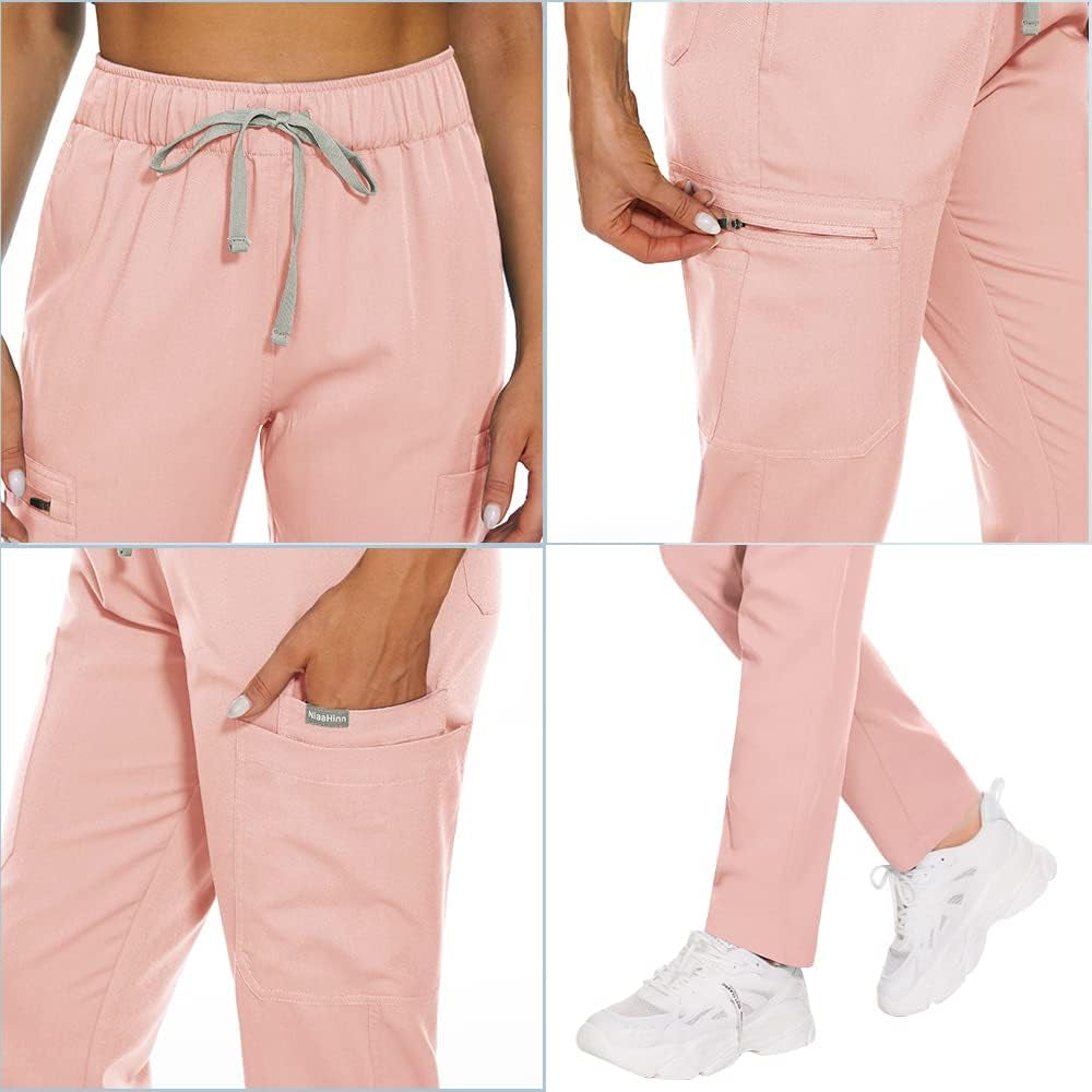 "Butterfly" Scrub Set with Classic Top & New Design Drawstring Scrub Pants