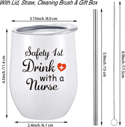 2 Pack Well-Designed Nurse Gifts for Women, Safety 1St Drink with a Nurse Gift Set