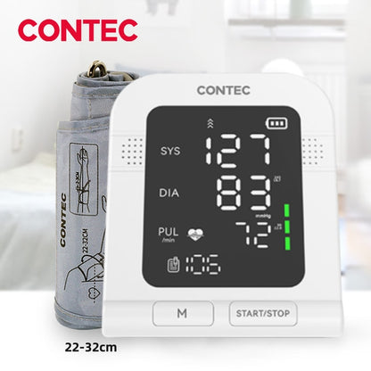 Portable Automatic Digital Blood Pressure Monitor BP Monitor Monitoring Leval Sphygmomanometer Big LED Display 08C/08E