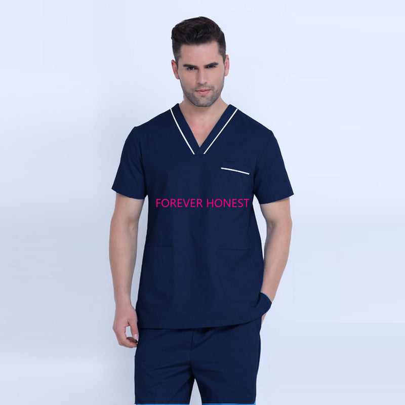  Men Short Sleeve Nursing Scrub Top/Bottom