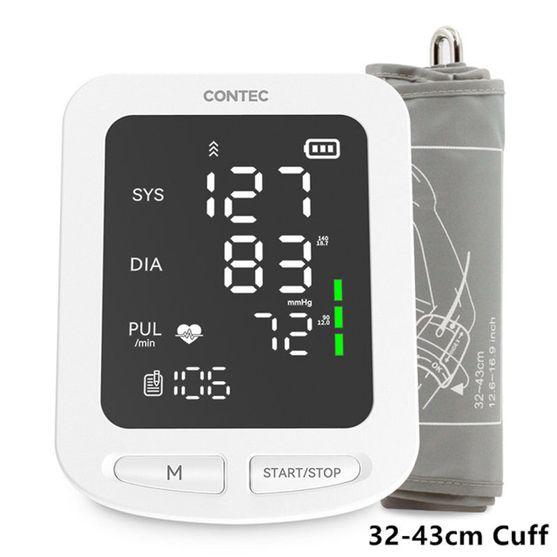 Portable Automatic Digital Blood Pressure Monitor BP Monitor Monitoring Leval Sphygmomanometer Big LED Display 08C/08E