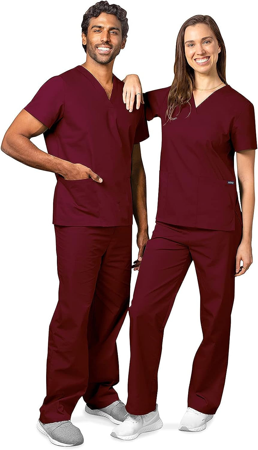 "For My Men and Women" Universal Unisex Scrubs - Unisex Drawstring Scrub Set