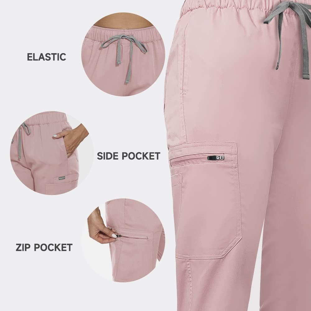 "Butterfly" Scrub Set with Classic Top & New Design Drawstring Scrub Pants 