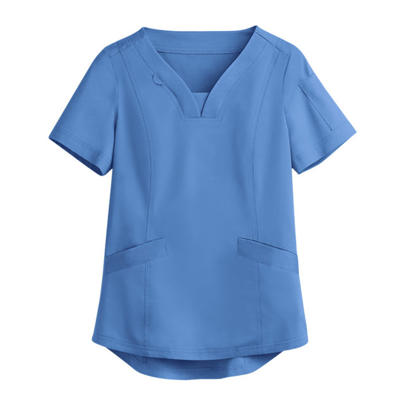 Women's Uniform V-Neck Short Sleeve Scrub Tops 