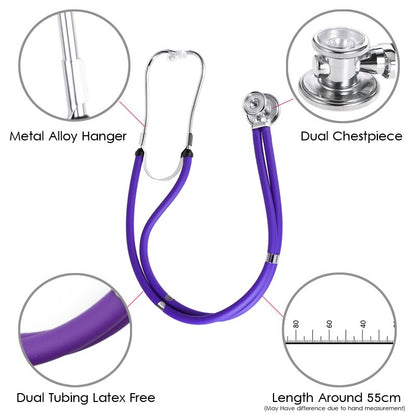 Medical Health Diagnostic Blood Pressure Monitor Stethoscope Reflex Hammer EMT Shear Penlight Nurse Starter Kit with Pouch