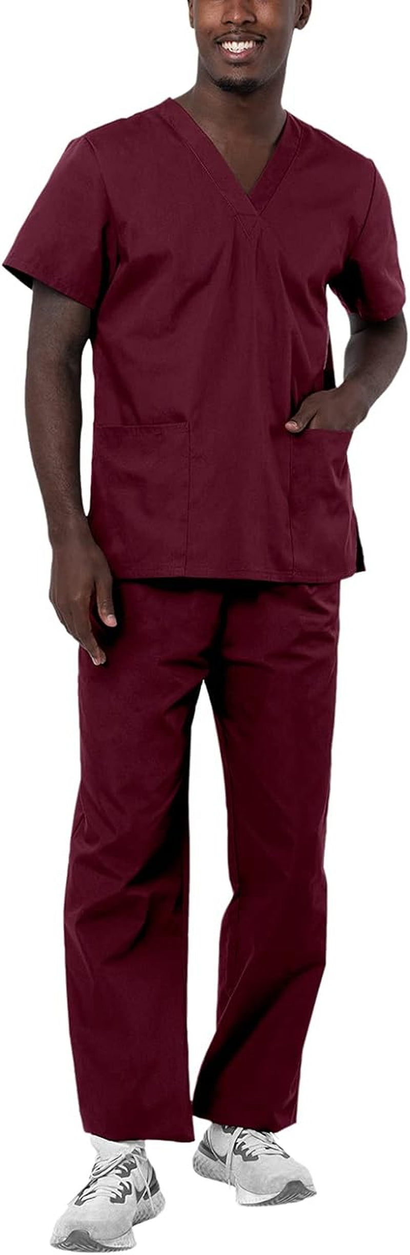 "For My Men and Women" Universal Unisex Scrubs - Unisex Drawstring Scrub Set