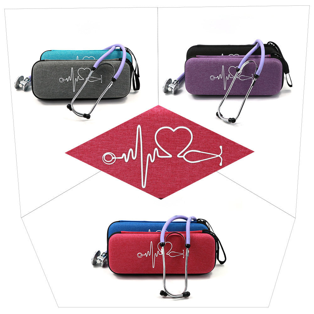 Travel Portable Medical Stethoscope Storage Box Mesh Pockets Case for 3M Littmann Stethoscope Carry Bag