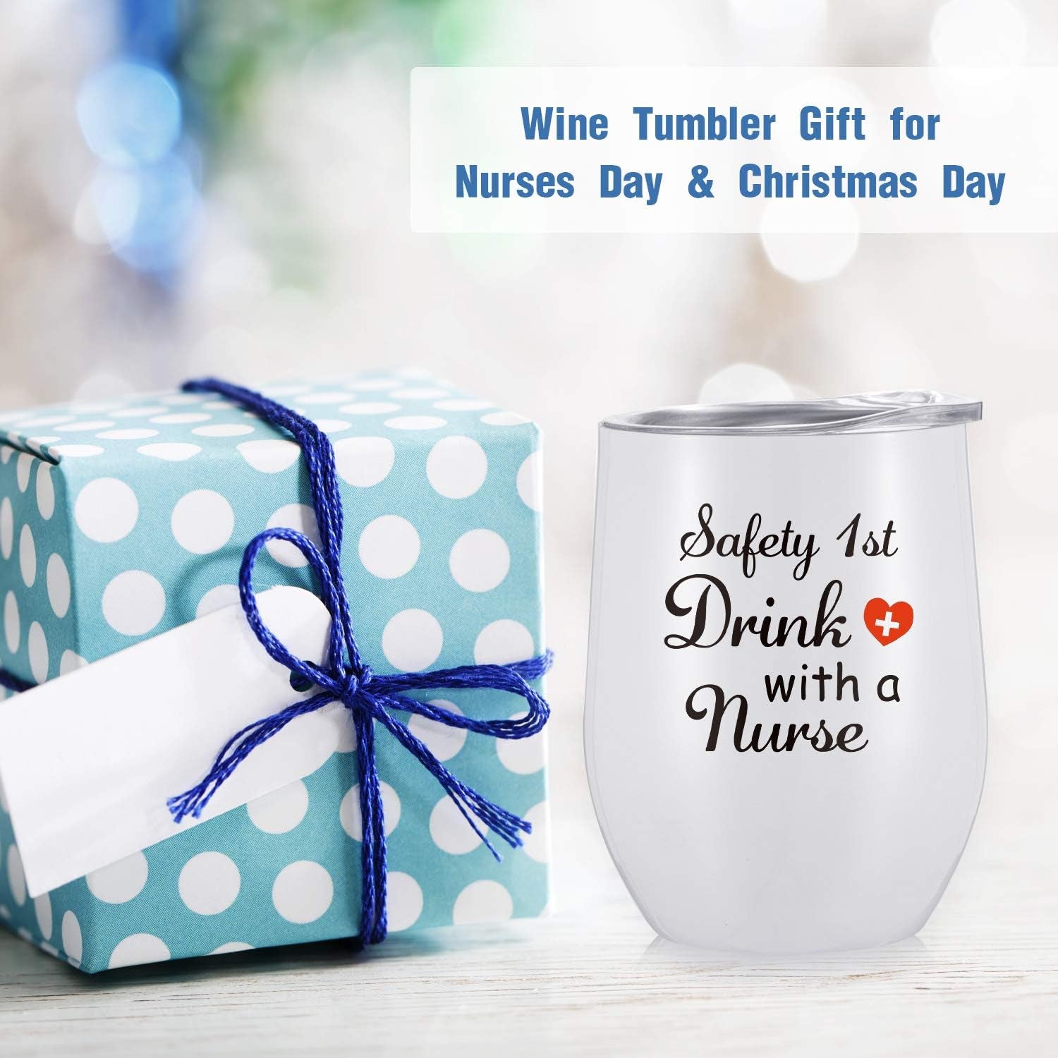 2 Pack Well-Designed Nurse Gifts for Women, Safety 1St Drink with a Nurse Gift Set